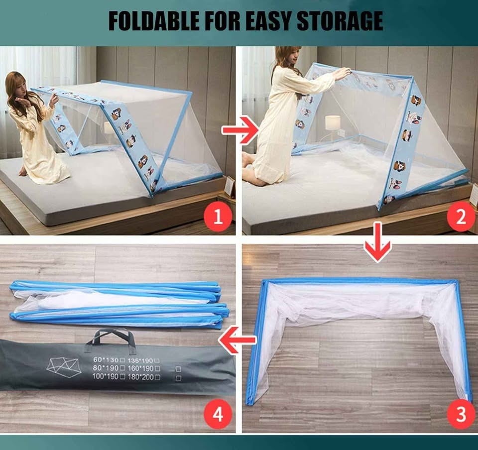 Single Bed Foldable Mosquito Net - (L - 5ft , W - 6ft)