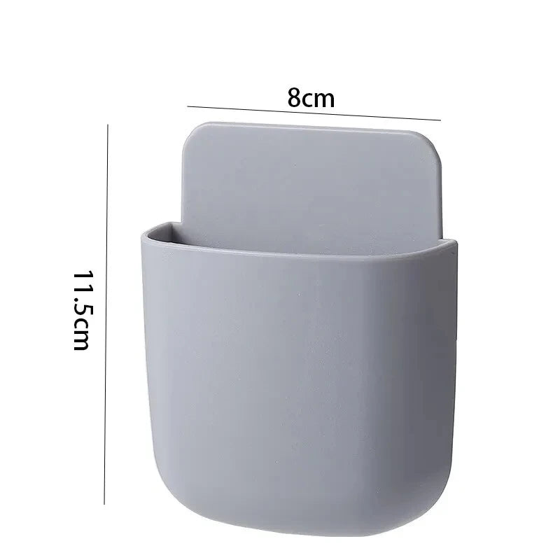 Wall-Mounted Multi-Functional Storage Box & Phone Holder