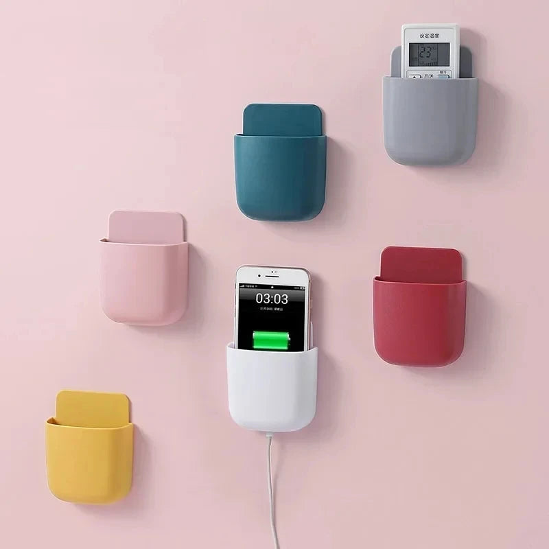 Wall-Mounted Multi-Functional Storage Box & Phone Holder