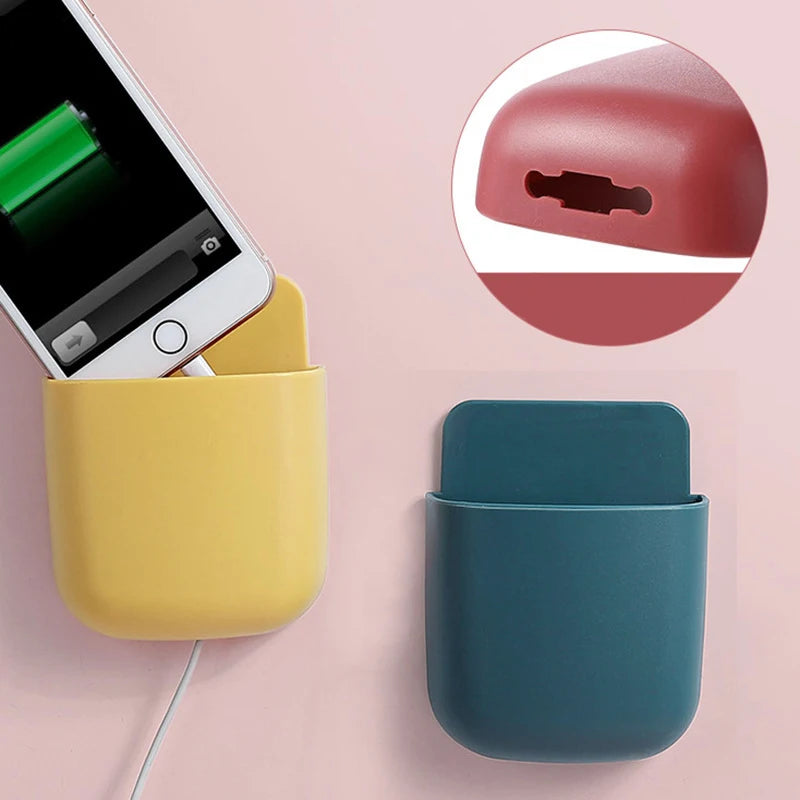Wall-Mounted Multi-Functional Storage Box & Phone Holder