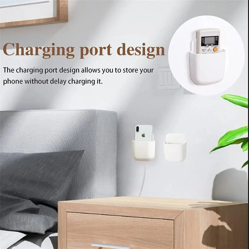 Wall-Mounted Multi-Functional Storage Box & Phone Holder