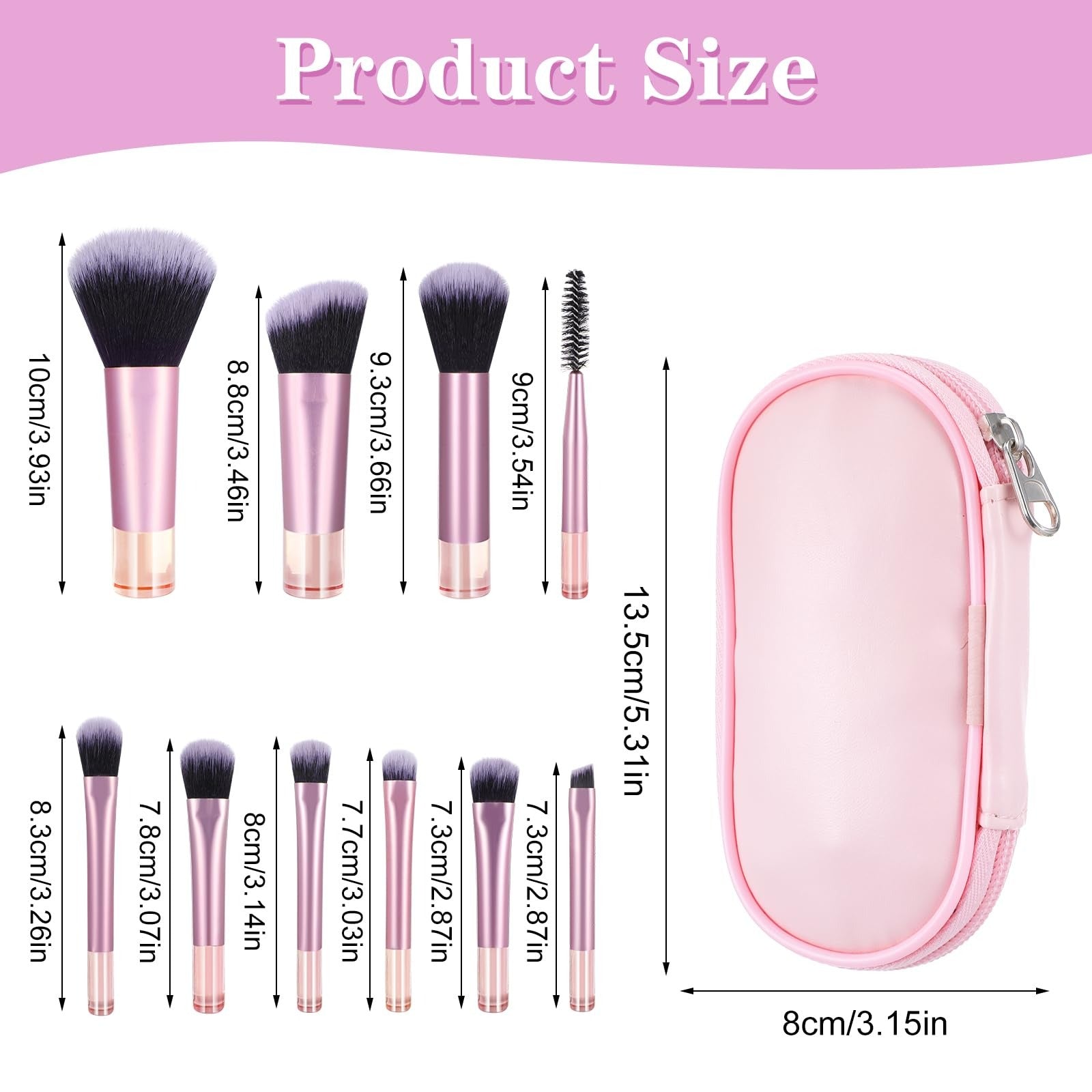 10 Pcs Makeup Brush With Pouch