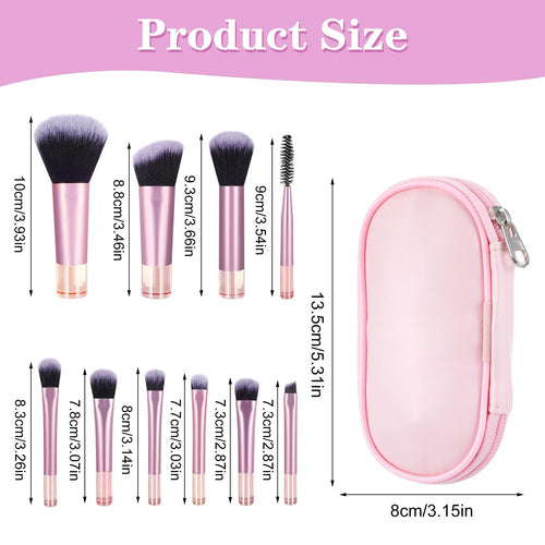 10 Pcs Makeup Brush With Pouch