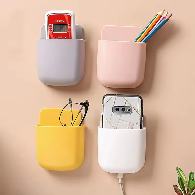 Wall-Mounted Multi-Functional Storage Box & Phone Holder